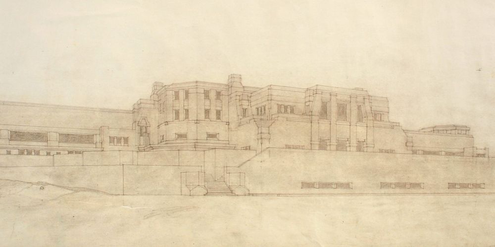 Ontwerp voor ‘Het Groote Museum’, de droom van Helene, naar ontwerp van Henry Van de Velde
