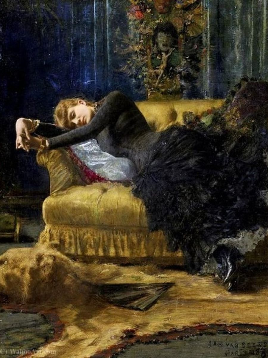 Ook dit Portret van een jonge vrouw uit een privé-collectie illustreert de nieuwe stijl van Jan Van Beers
