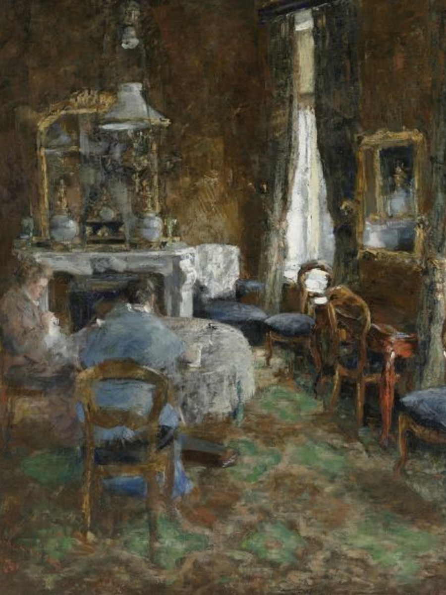 Het kleurverschil tussen 'Het burgersalon' en 'De oestereetster' is enorm