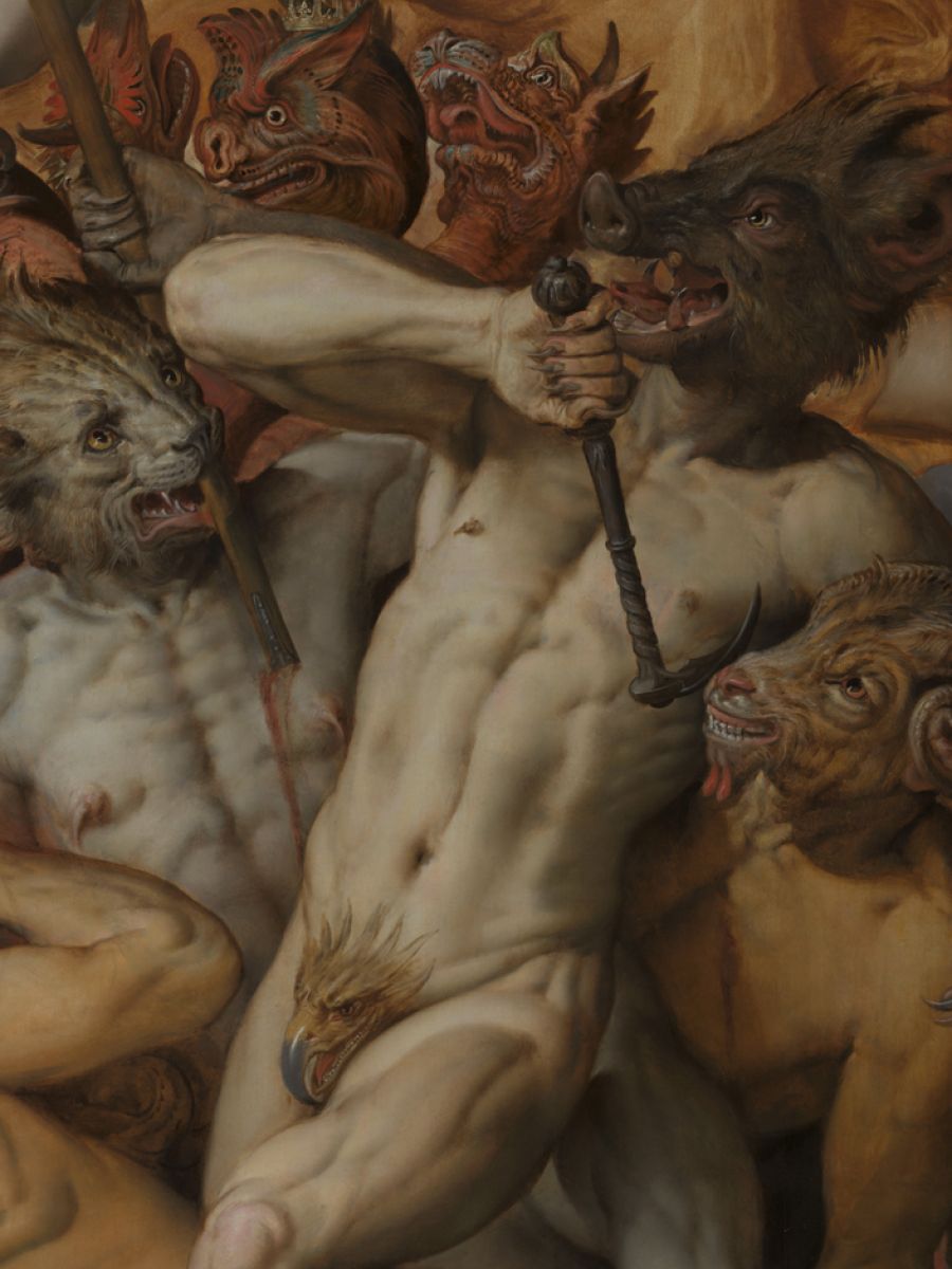 A ripped demon in 'The Fall of the Rebel Angels'.