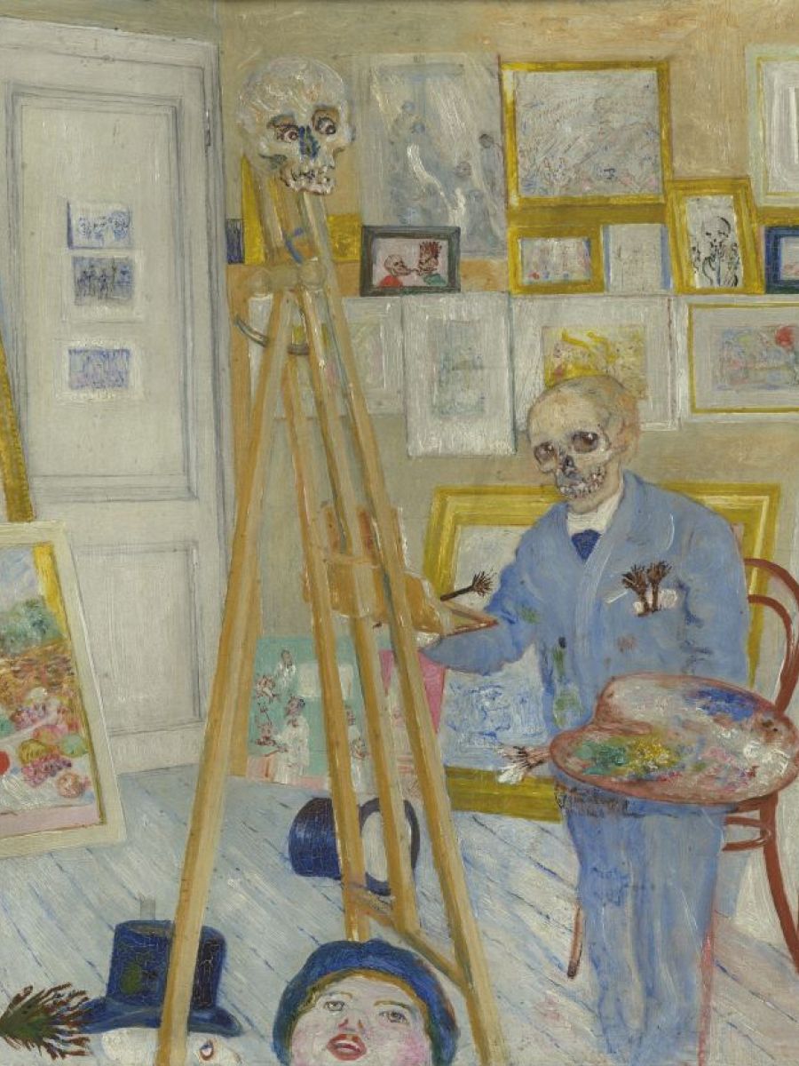 James Ensor, Schilderend geraamte