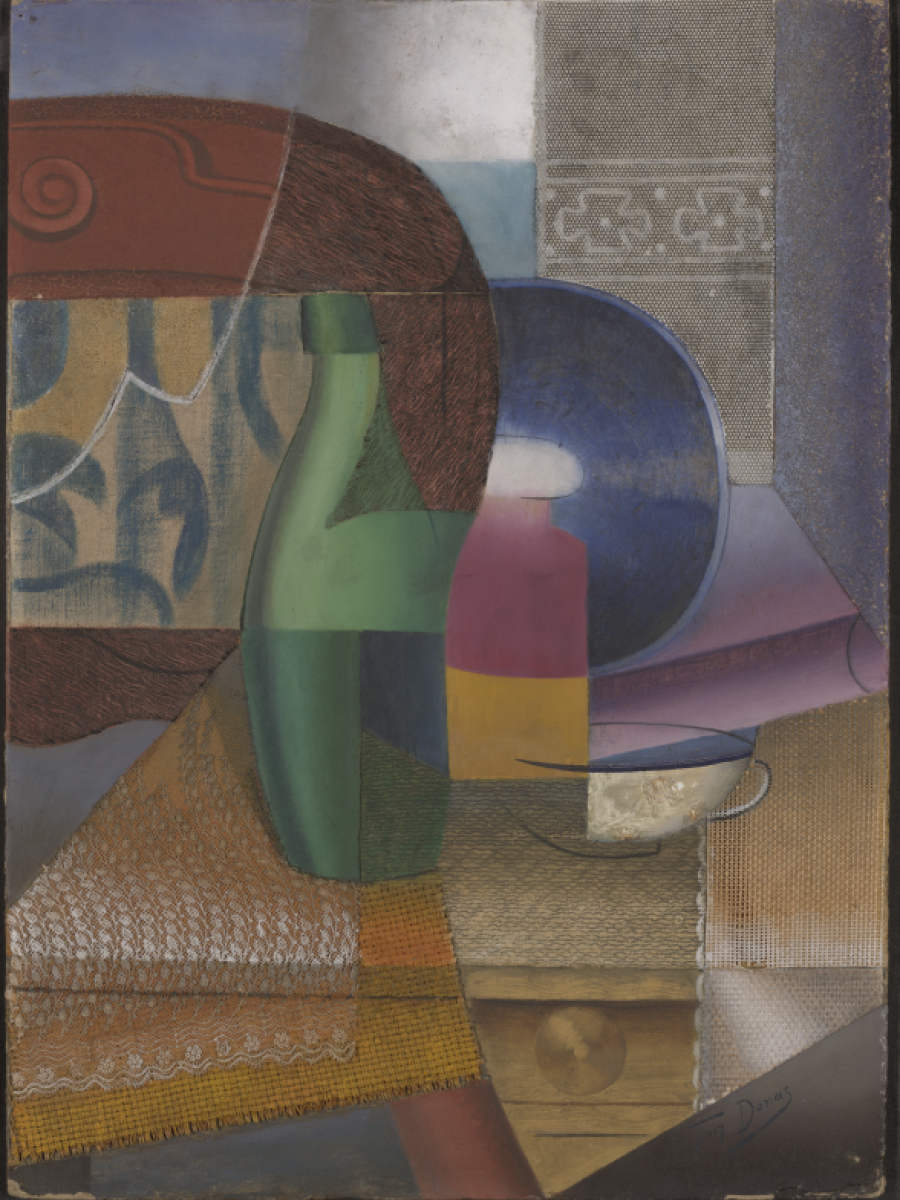 Marthe Donas, Still Life with Bottle and Cup © SABAM Belgium 2025, Yale University Art Gallery, Gift of Collection Société Anonyme